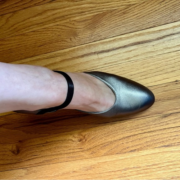 THIERRY RABOTIN Metallic Leather Heels 39.5 - Picture 9 of 10